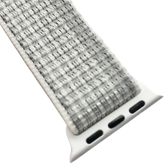 5/$20 NEW Seashell Nylon Sport Loop Band 38/40/41mm Gray White - Picture 6 of 8